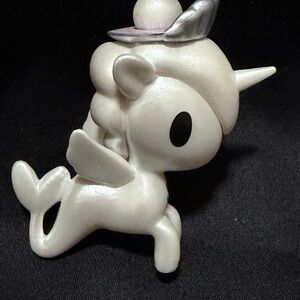 tokidoki Cream and Silver Winged Unicorn Figure